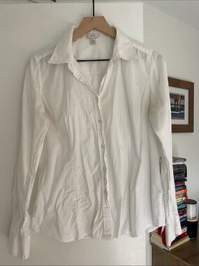 J. Crew ~ White Cotton Button-Down Shirt